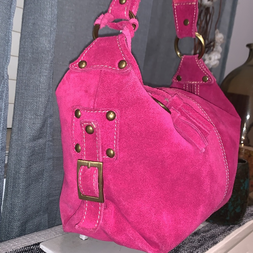 SAVANNA baguette suede bag ( Genuine leather) - Picture 4 of 13